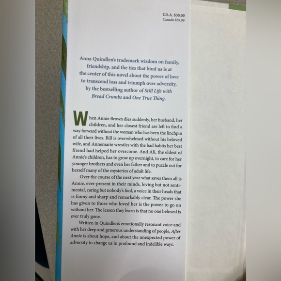 New Signed Autographed Anna Quindlen book After Annie A Novel Hardback HB 2024 - Picture 6 of 6
